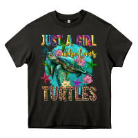 Asphalt just a girl who loves turtles Heavy Core Tee - texasbilliewilder