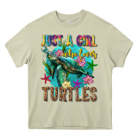 Mossy just a girl who loves turtles Heavy Core Tee - texasbilliewilder