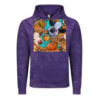 Cloud Purple autumn cows seamless pattern Vintage Hoodie - BundleAndBundleShop