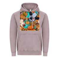 Vintage Zinc autumn cows seamless pattern Vintage Hoodie - BundleAndBundleShop