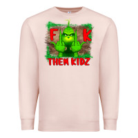 Pale Pink Fuck Them Kids Grinch Premium Sweatshirt - Bettercallsaul