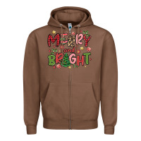 Chestnut merry and bright Zipper Hoodie - MaliasSmallBusiness
