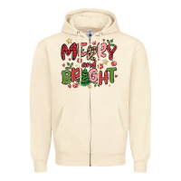 Sandshell merry and bright Zipper Hoodie - MaliasSmallBusiness