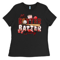 Black hey batter batter swing baseball Ladies Tee - Zillion Design Studio