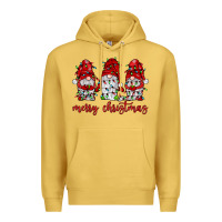 Antique Gold merry christmas gnome with christmas lights Premium Hoodie - JahusDesignShop