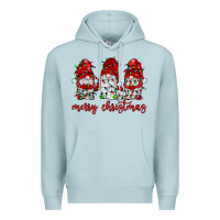Blue Mist merry christmas gnome with christmas lights Premium Hoodie - JahusDesignShop