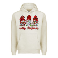 Oatmeal Heather merry christmas gnome with christmas lights Premium Hoodie - JahusDesignShop