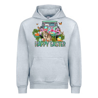 Heather Grey Happy Easter Day Urban Hoodie - CowGirlArtShop