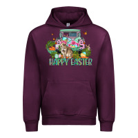 Mauve Wine Happy Easter Day Urban Hoodie - CowGirlArtShop