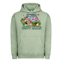 Pigment Oil Green Happy Easter Day Urban Hoodie - CowGirlArtShop