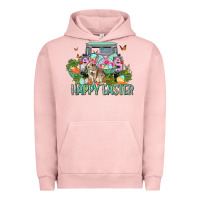 Pigment Salmon Happy Easter Day Urban Hoodie - CowGirlArtShop