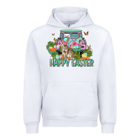 White Happy Easter Day Urban Hoodie - CowGirlArtShop
