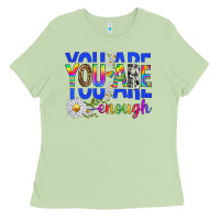 Matcha you are enough with daisies Ladies Tee - texasbilliewilder