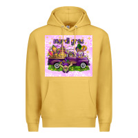 Antique Gold Mardi Gras with gnomes Premium Hoodie - NancyCooperArtShop