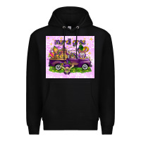 Black Mardi Gras with gnomes Premium Hoodie - NancyCooperArtShop