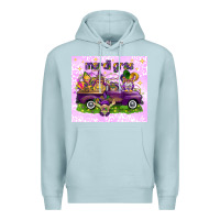 Blue Mist Mardi Gras with gnomes Premium Hoodie - NancyCooperArtShop