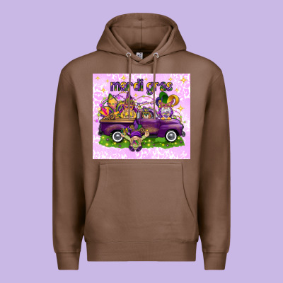 Mardi Gras With Gnomes Premium Hoodie Designed By Nancycooperartshop