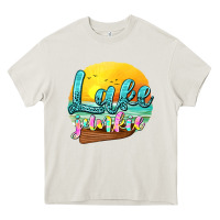 Cream lake junkie Heavy Core Tee - texasbilliewilder