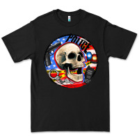 Black police skull and police equipment Premium Tee - AdoDesignShop