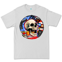 Dove Grey police skull and police equipment Premium Tee - AdoDesignShop