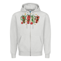 Dove Grey Christmas cups Zipper Hoodie - MaliasSmallBusiness