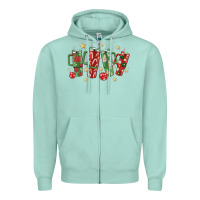 Seafoam Christmas cups Zipper Hoodie - MaliasSmallBusiness