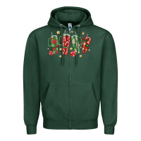 Sports Green Christmas cups Zipper Hoodie - MaliasSmallBusiness