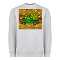 Heather Grey St Patricks day truck Heavyweight Sweatshirt - Artiststas