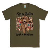 Army Green life is better with a maltipoo Classic Tee - BarkalooDesign