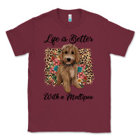 Burgundy life is better with a maltipoo Classic Tee - BarkalooDesign