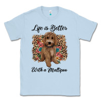 Dusty Blue life is better with a maltipoo Classic Tee - BarkalooDesign