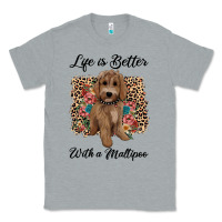 Heather Grey life is better with a maltipoo Classic Tee - BarkalooDesign