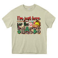 Mossy i'm just here for the snacks softball Heavy Core Tee - Zillion Design Studio
