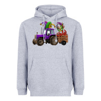 Heather Grey mardi gras mask crawfish farm tractor Heavyweight Hoodie - RanaPortraitStore