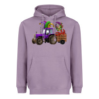 Lavender mardi gras mask crawfish farm tractor Heavyweight Hoodie - RanaPortraitStore