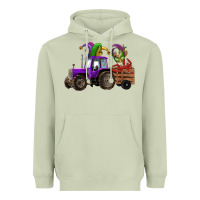 Matcha mardi gras mask crawfish farm tractor Heavyweight Hoodie - RanaPortraitStore