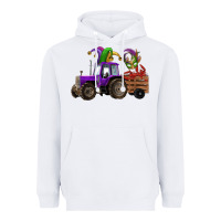White mardi gras mask crawfish farm tractor Heavyweight Hoodie - RanaPortraitStore