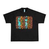 Black sunflower cactus leopard brushstroke Urban Heavy Tee - AdoDesignShop