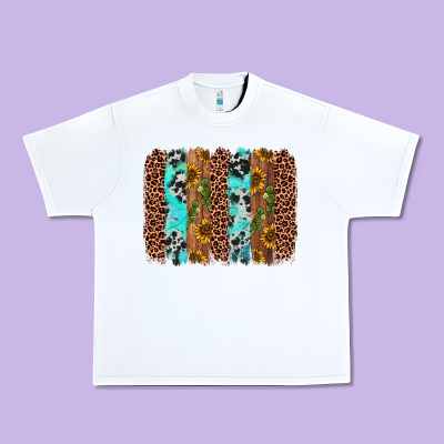 Sunflower Cactus Leopard Brushstroke Urban Heavy Tee Designed By Adodesignshop