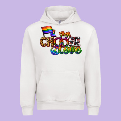 Western Choose Love Urban Hoodie Designed By Cowgirlartshop