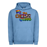 Pigment Pebble Blue Western choose love Urban Hoodie - CowGirlArtShop