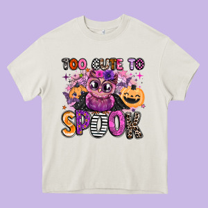 Wicked Cute Too Cute To Spook Heavy Core Tee Designed By Barkaloodesign