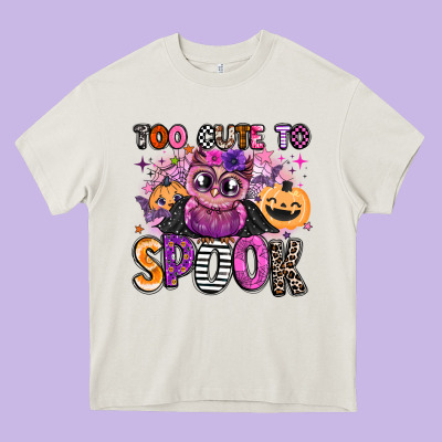Wicked Cute Too Cute To Spook Heavy Core Tee Designed By Barkaloodesign