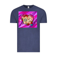 Vintage Denim valentines day playing cards and pearl watercolor Vintage Tee - AdoDesignShop