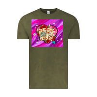 Vintage Olive valentines day playing cards and pearl watercolor Vintage Tee - AdoDesignShop