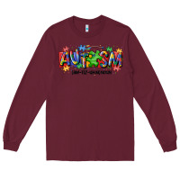 Burgundy autism awtizuhm noun Long Sleeve Tee - MaliasSmallBusiness