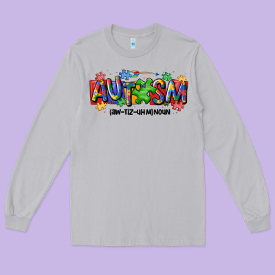 Autism Awtizuhm Noun Long Sleeve Tee Designed By Maliassmallbusiness