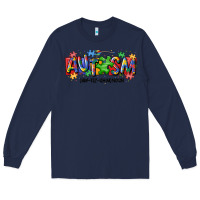 Navy autism awtizuhm noun Long Sleeve Tee - MaliasSmallBusiness