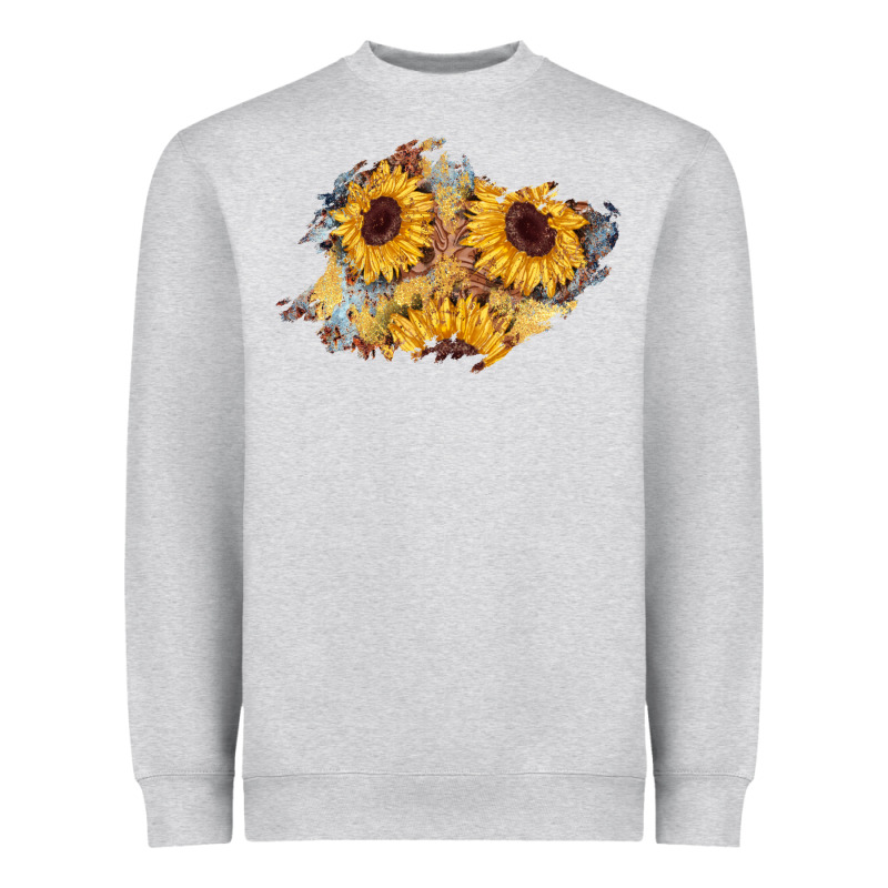 Sunflower Glitter Leather Patch Heavyweight Sweatshirt by AdoDesignShop | Teevron