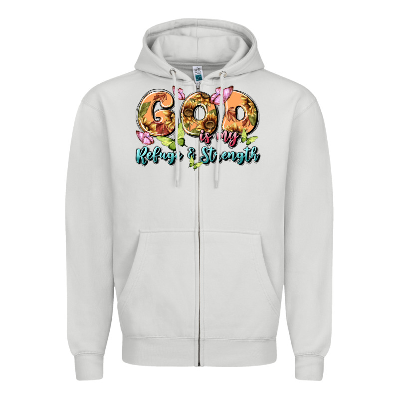 God Is My Refuge And Strength Zipper Hoodie by MaliasSmallBusiness | Teevron